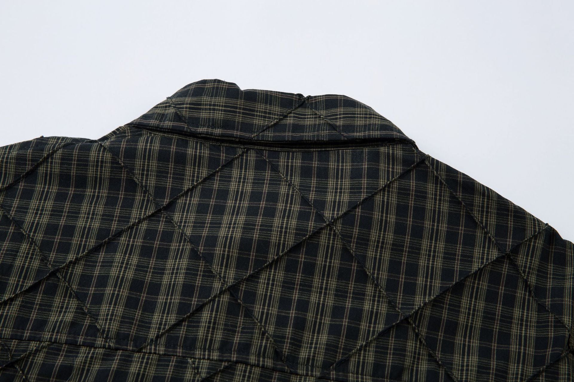 Spring New Arrival American Retro Loose-fitting Heavy-duty Striped Faux Two-piece Long-sleeved Shirt 167