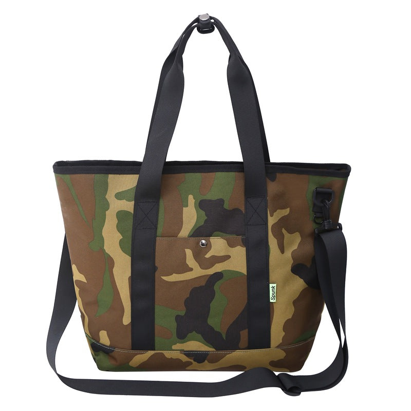 Camouflage Large Capacity Men's Bag 2024 New Commuter Tote Bag Workwear Style Handbag Travel Shoulder Crossbody Bag