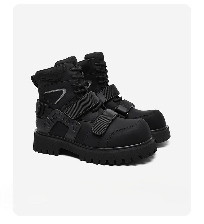 Velcro Martin Deconstructed Motorcycle Boots