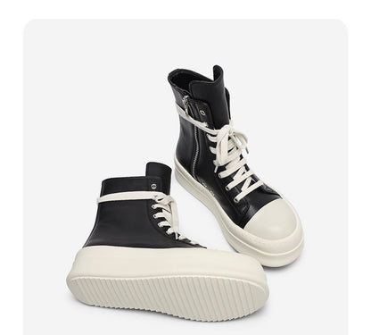 Relaxed  High-Top Zipper Shoe