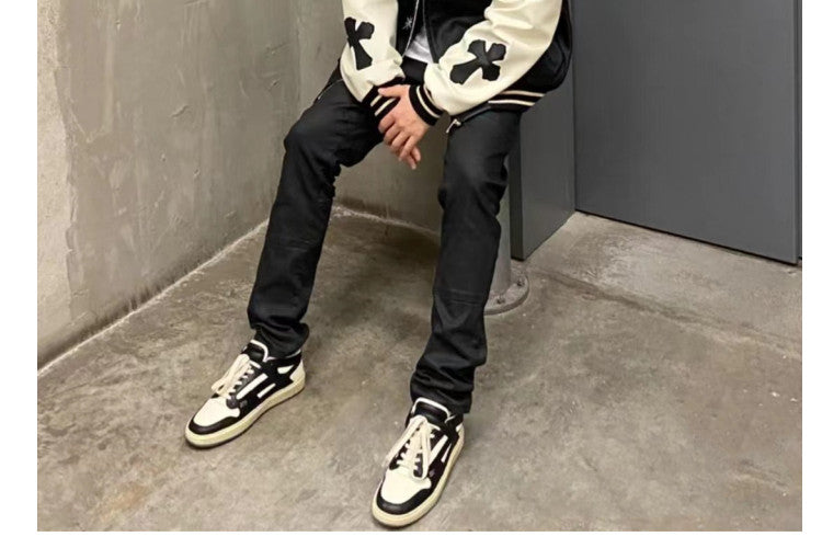 Representative Retro Low-Top Genuine Leather Sneakers