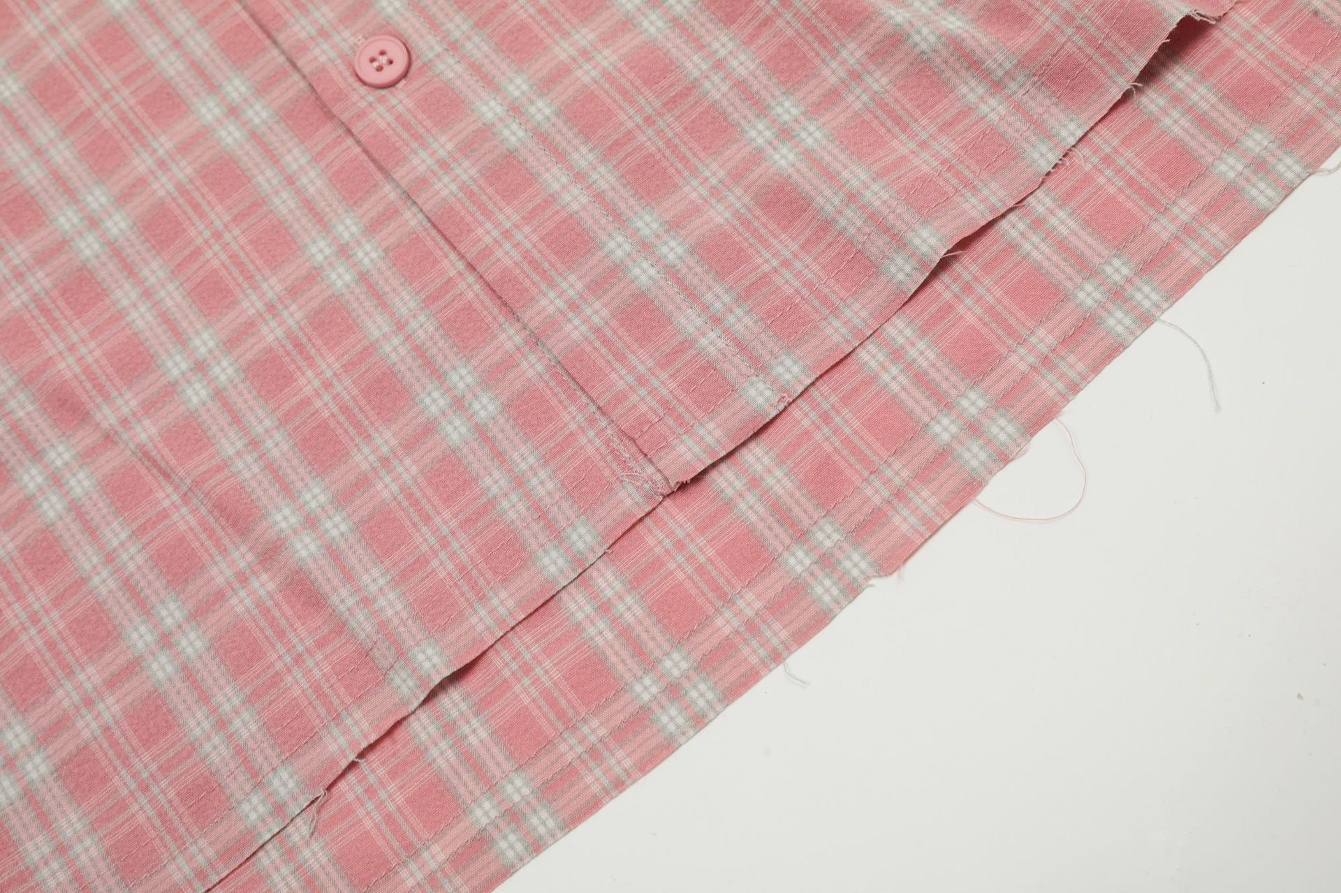 European and American High Street Vintage Craft Plaid Design Flannel Button Long Sleeve Shirt