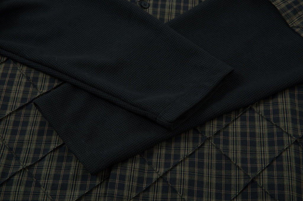 Spring New Arrival American Retro Loose-fitting Heavy-duty Striped Faux Two-piece Long-sleeved Shirt 167