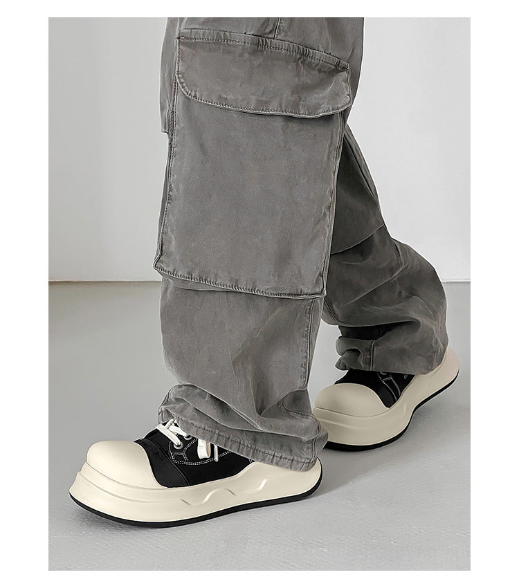 Versatile Casual Sneakers for Autumn Thick-Soled Height-Increasing shoes