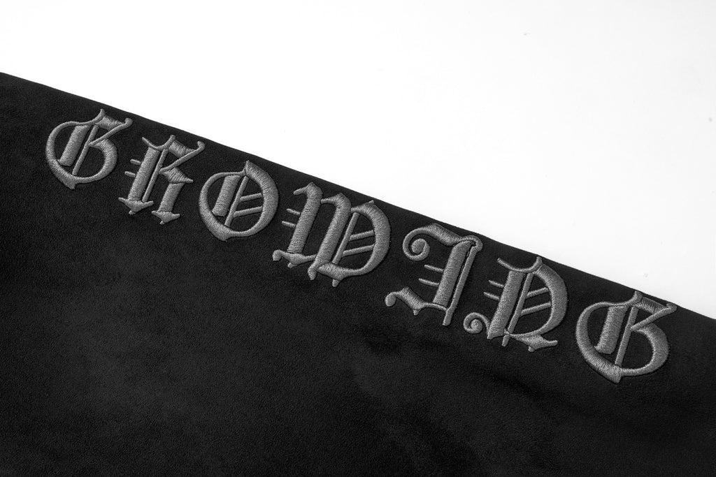 Eon Modish 2025 Fall New Collection: American Street Style Embroidered Suede Hooded Sweatshirt Jacket 134