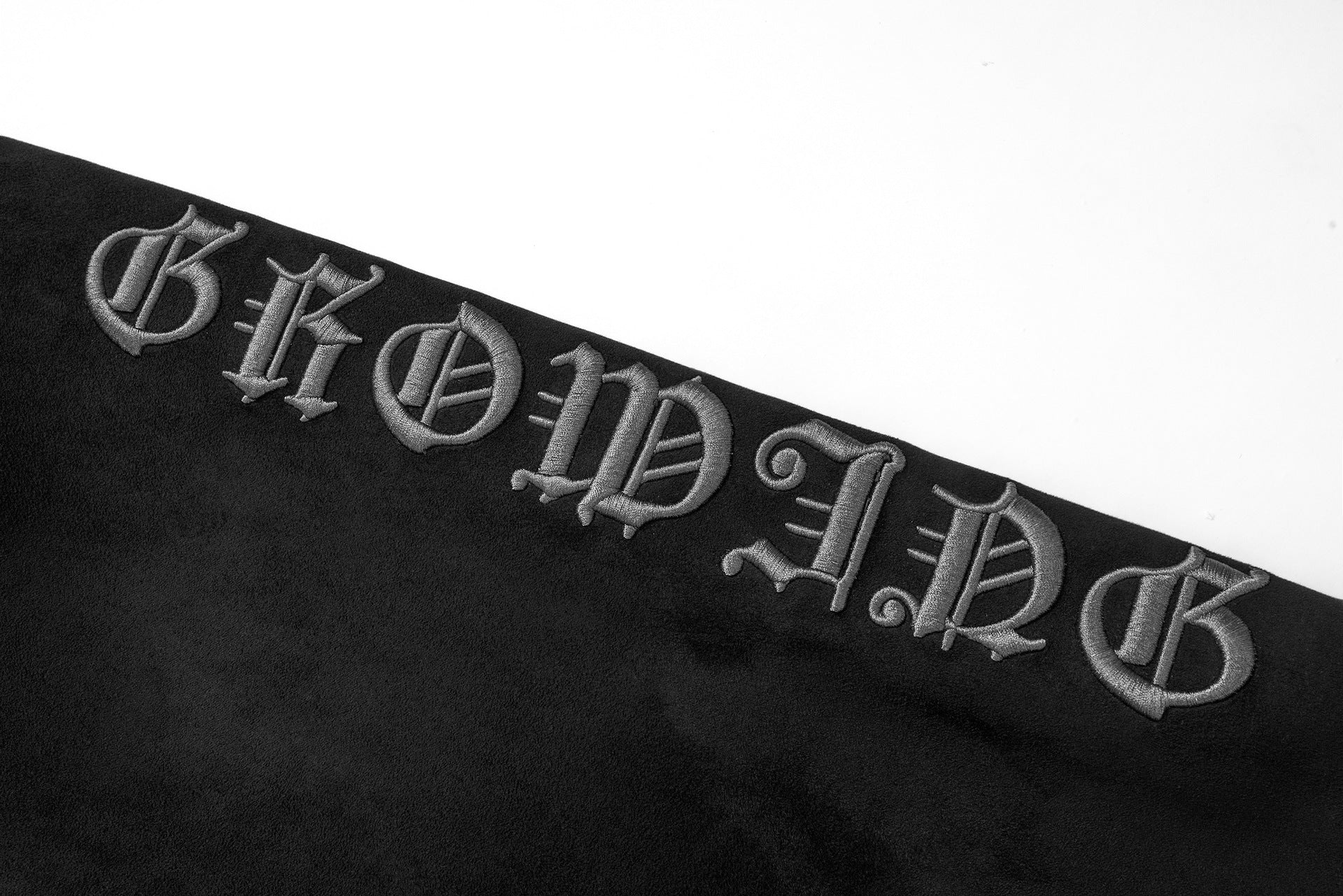 Eon Modish 2025 Fall New Collection: American Street Style Embroidered Suede Hooded Sweatshirt Jacket 134