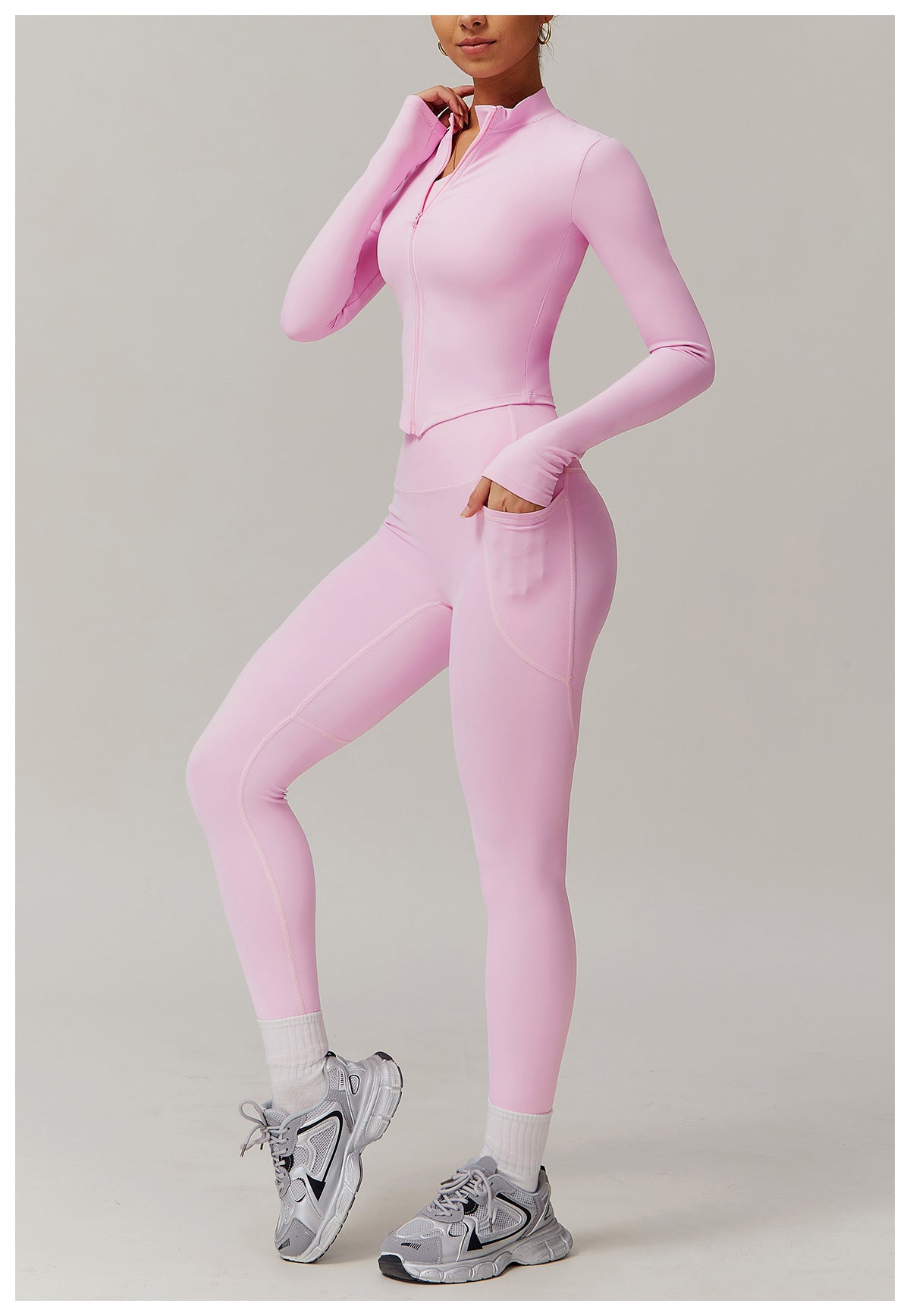 Cross-border cloud-feel quick-drying waist-slimming and comfortable yoga set, casual wear, running and fitness sports set 182