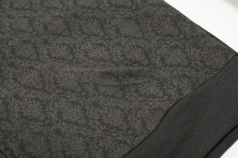 European and American high-street trendy men's and women's hooded zip-up jacquard printed sweatshirt jackets 104