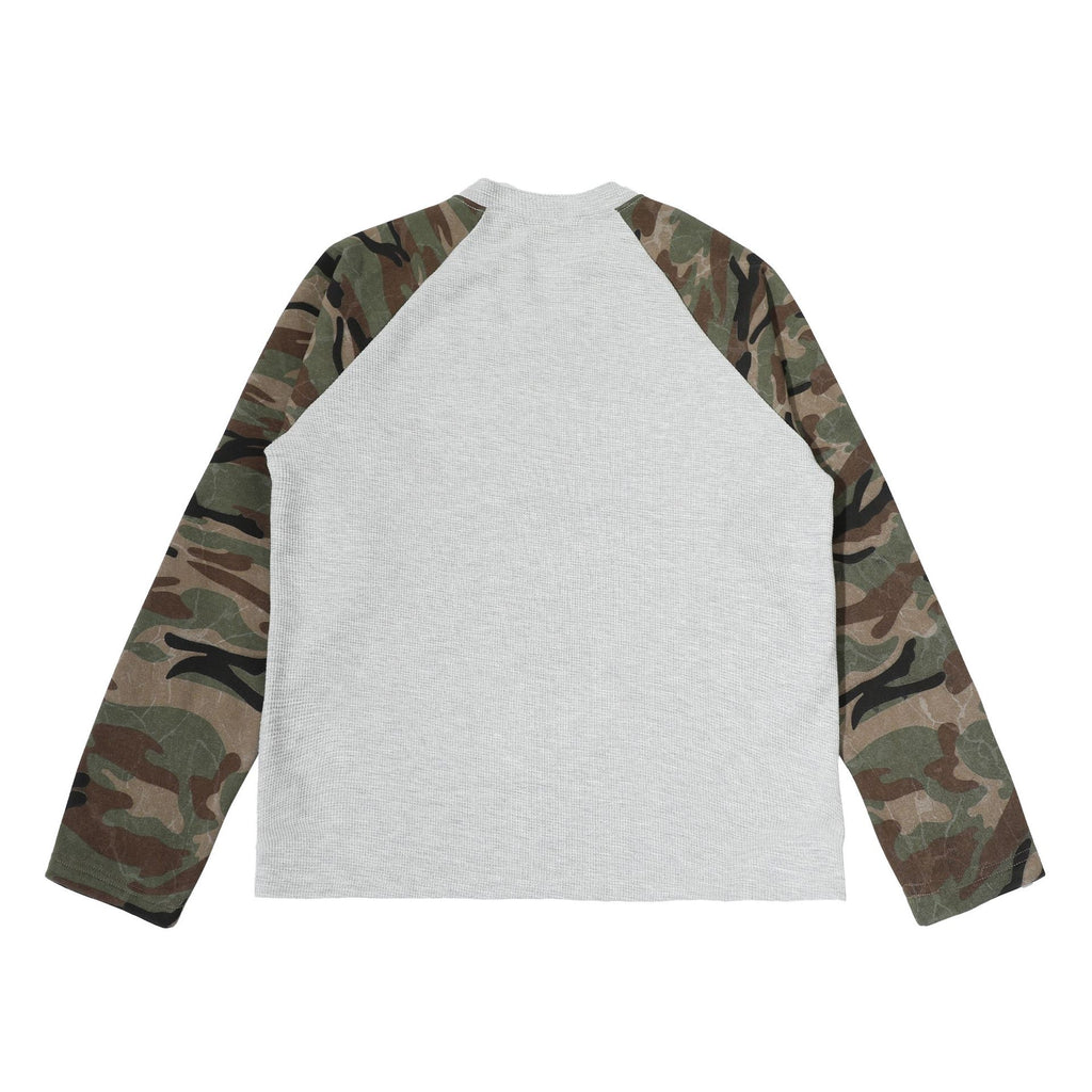 New American Style Camouflage Sports Shirt with Raglan Sleeves, Men's and Women's 170