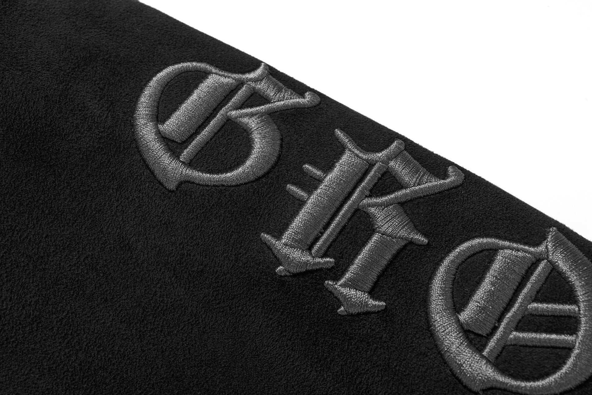 Eon Modish 2025 Fall New Collection: American Street Style Embroidered Suede Hooded Sweatshirt Jacket 134