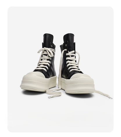 Relaxed  High-Top Zipper Shoe
