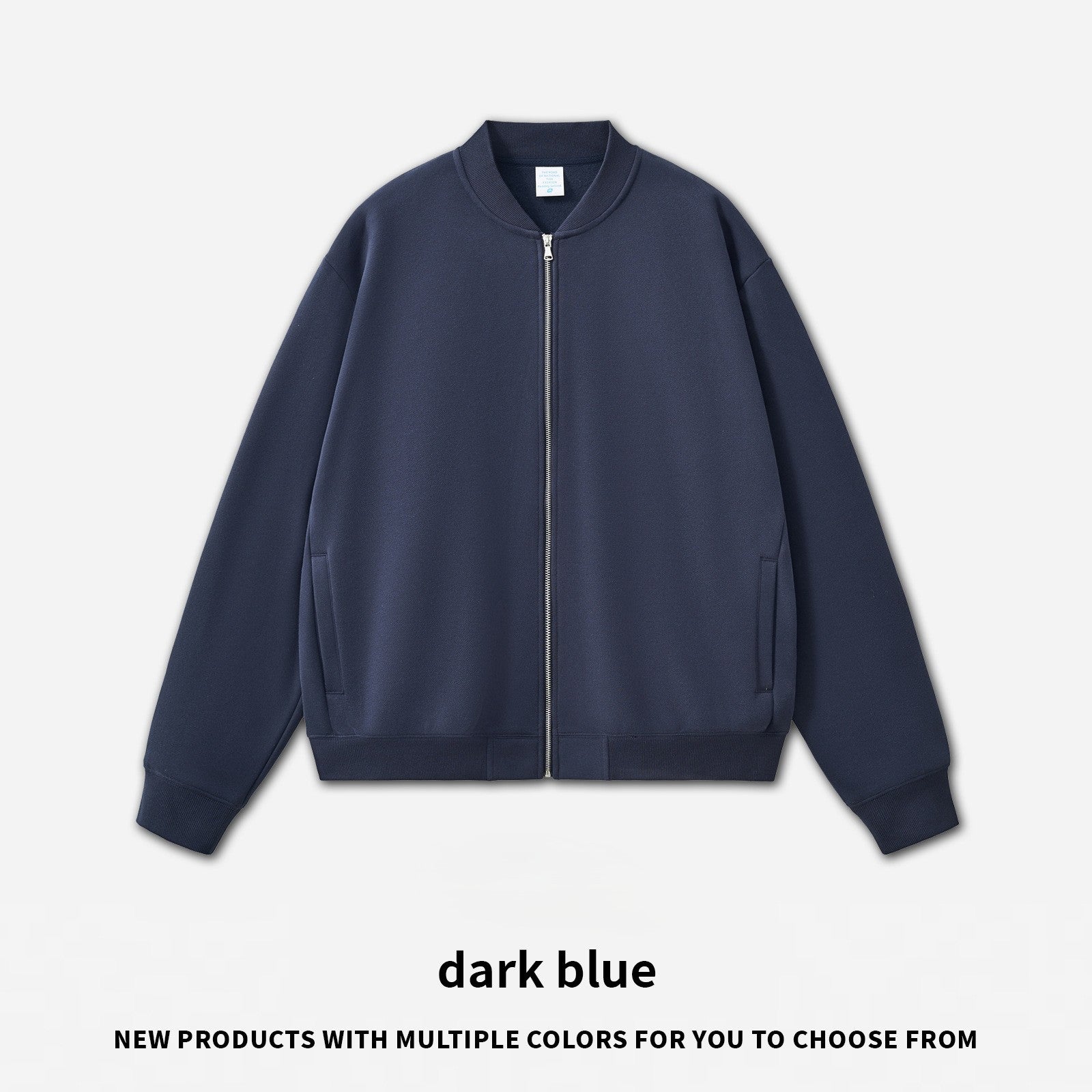 RS Men's Clothing | Cross-border Old Money Style Baseball Jacket Clean Fit Fleece 350G American Zipper Jacket for Men 141