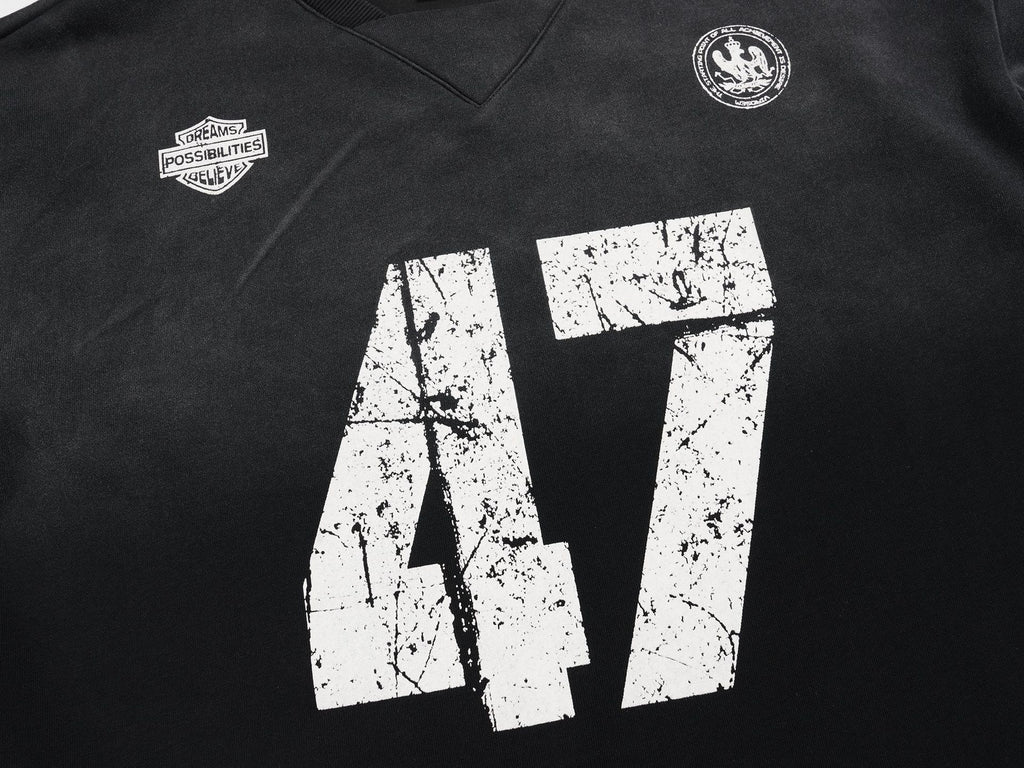 Eon Modish 2025 Spring New Arrival: American Retro Simple Loose Long-Sleeve T-Shirt (Real Shot) 136