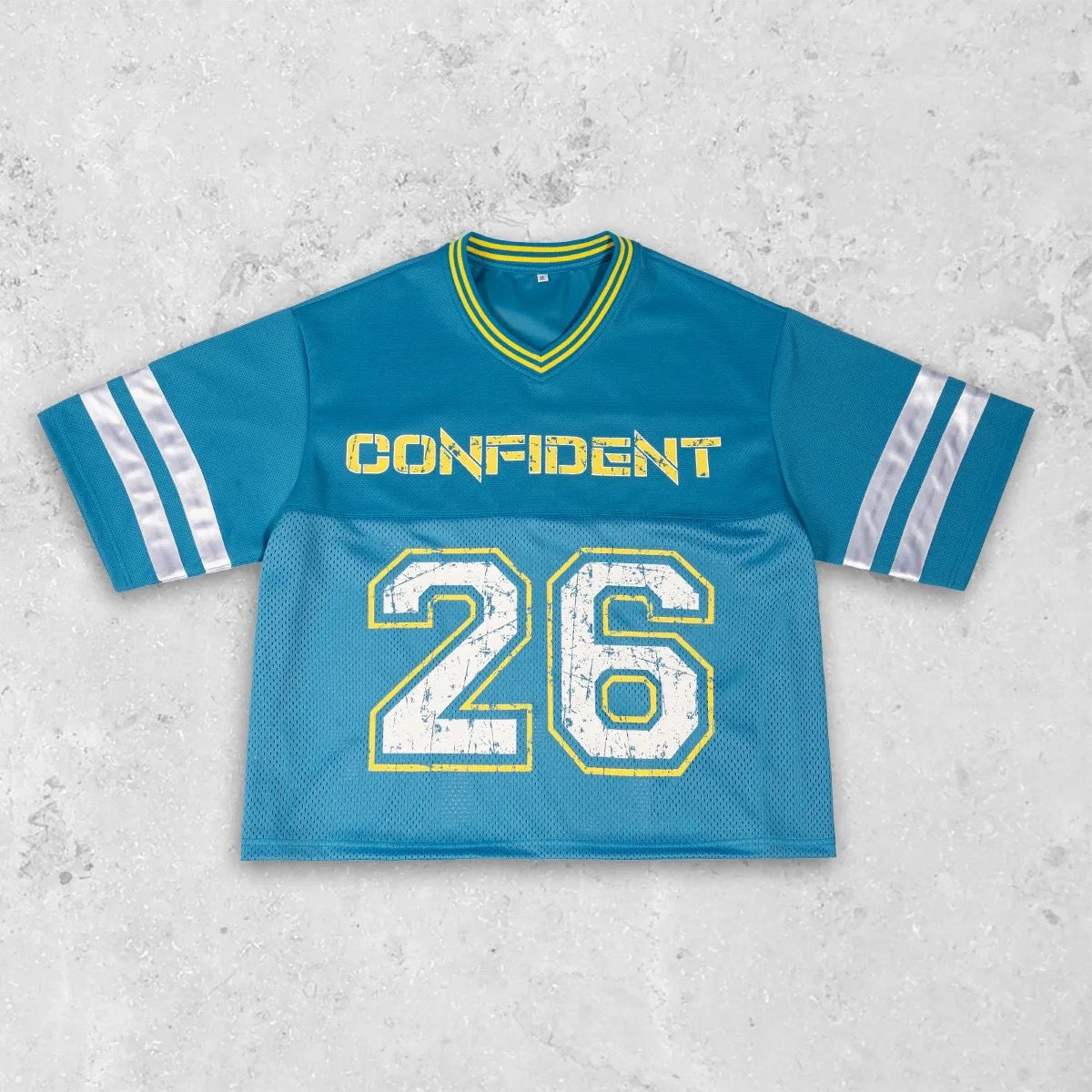 Men's Wear | Short-Sleeve, Wide-Leg American Retro Mesh Jersey/T-Shirt, High-Quality Trendy Color-Blocked Men's Short-Sleeve T-Shirt 103