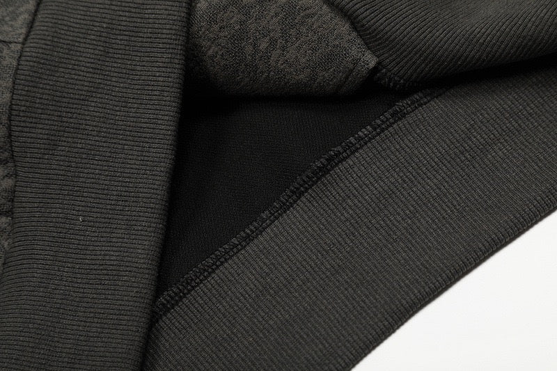 European and American high-street trendy men's and women's hooded zip-up jacquard printed sweatshirt jackets 104