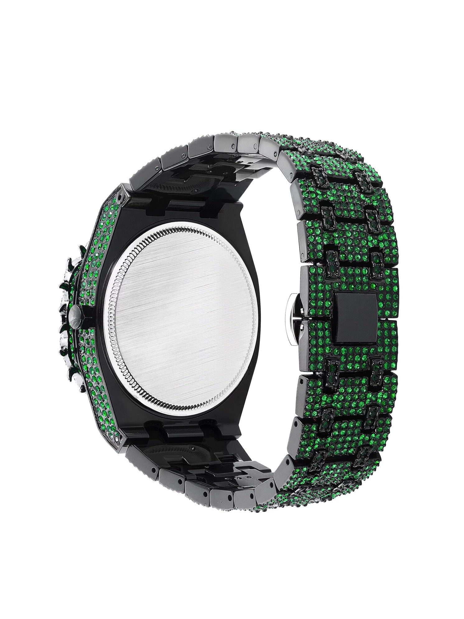 Diamond Thorn Crown Series Full Diamond Oak Watch - Hip Hop & American Style Heavy Industry Couple Watch 106