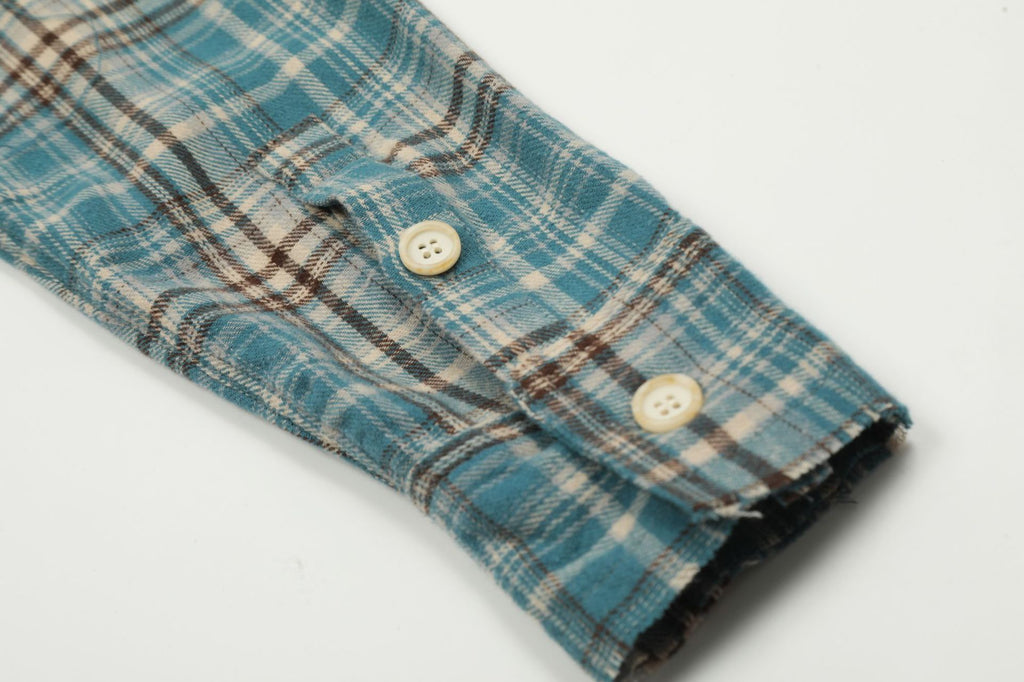 European and American High Street Vintage Craft Plaid Round Edge Design Plaid Cardigan Long Sleeve Shirt