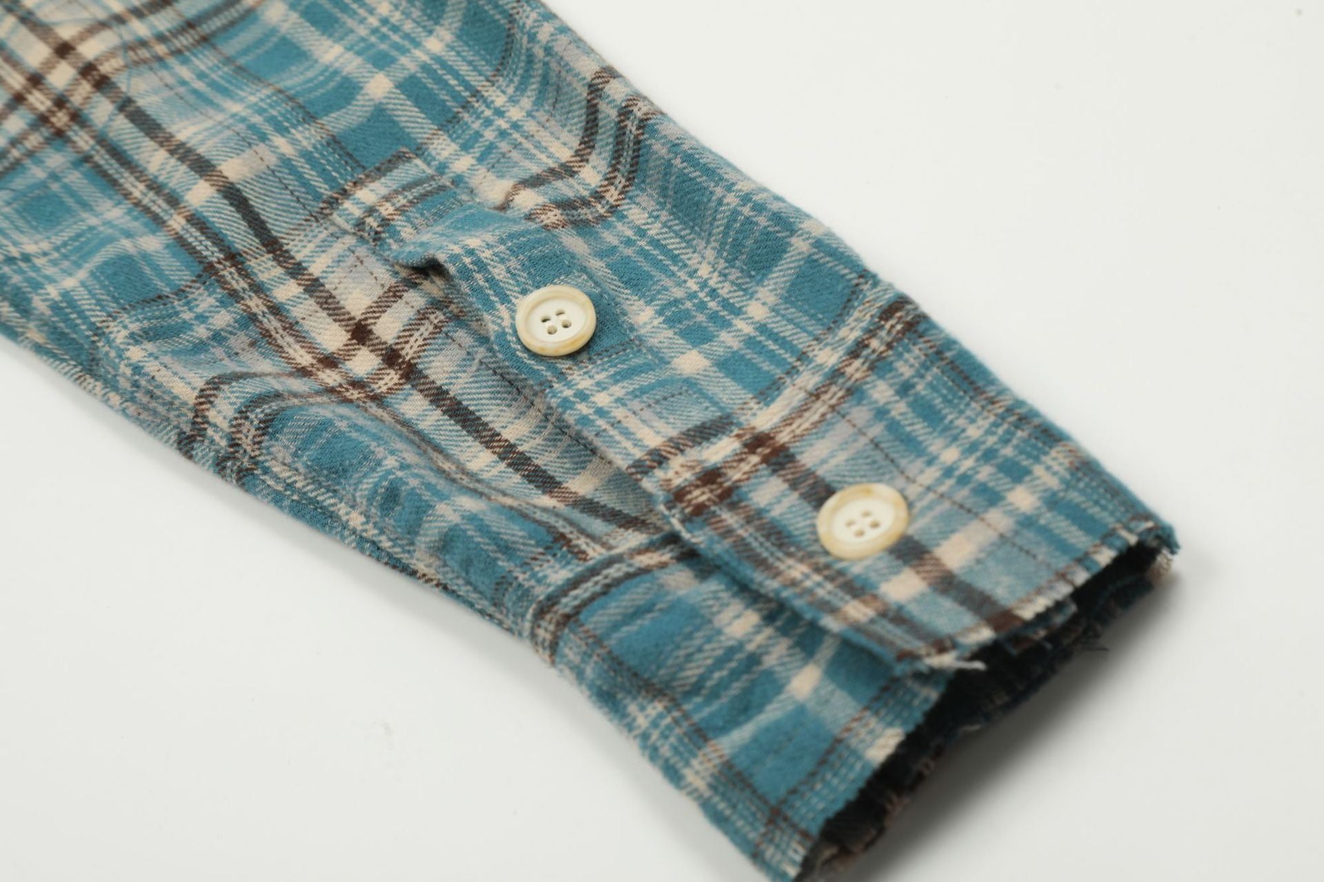 European and American High Street Vintage Craft Plaid Round Edge Design Plaid Cardigan Long Sleeve Shirt