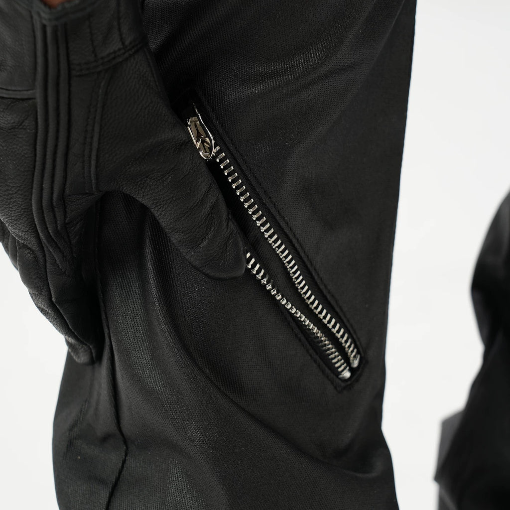 American high-street niche knee-high multi-zipper coated slightly flared jeans, floor-length flared pants