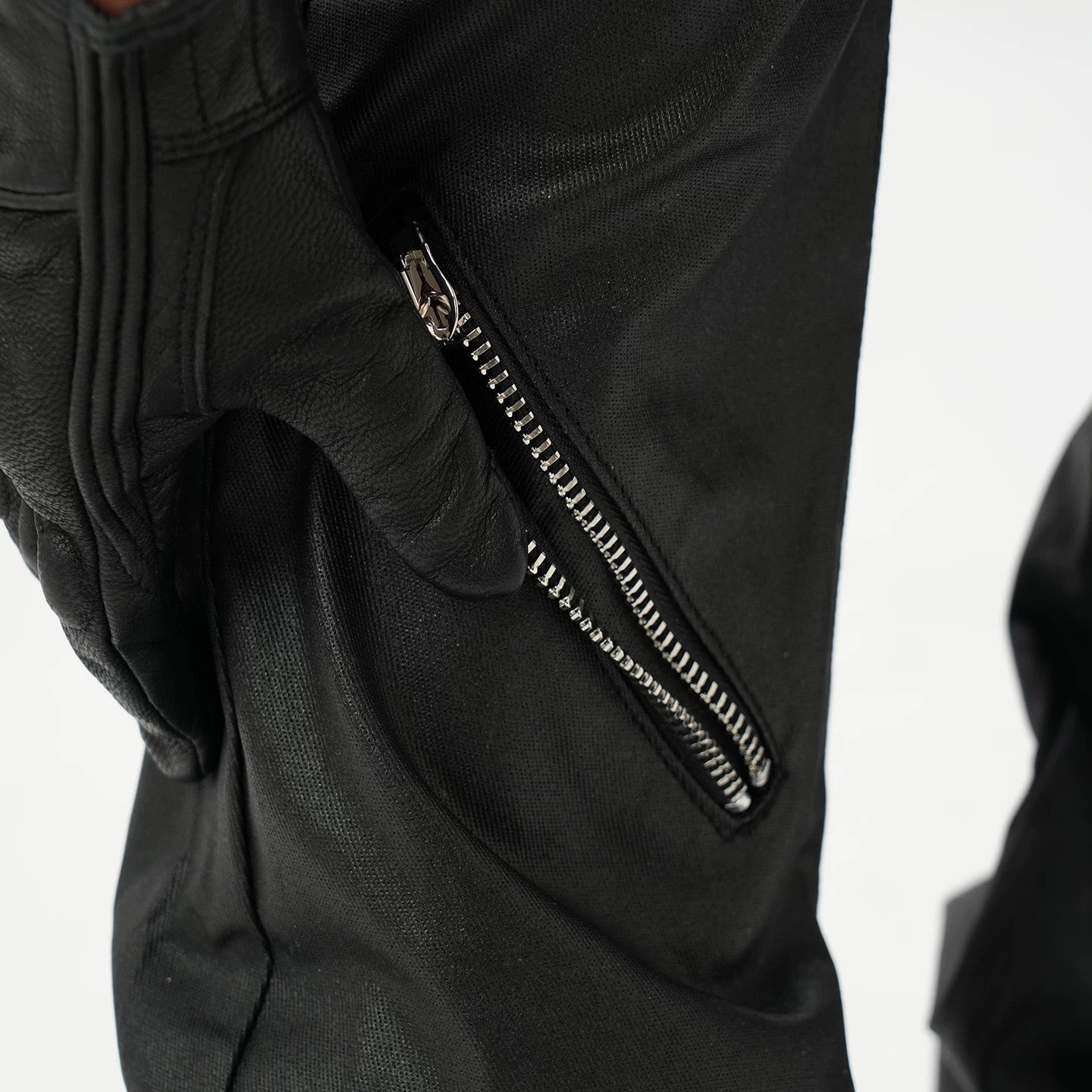 American high-street niche knee-high multi-zipper coated slightly flared jeans, floor-length flared pants