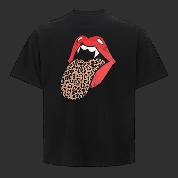 Leopard Tongue T-Shirt Black - Live Your Own Life | FlipFit