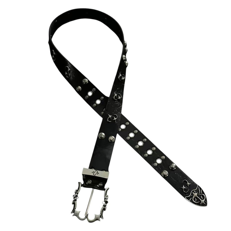 Star Buckle Leather Belt