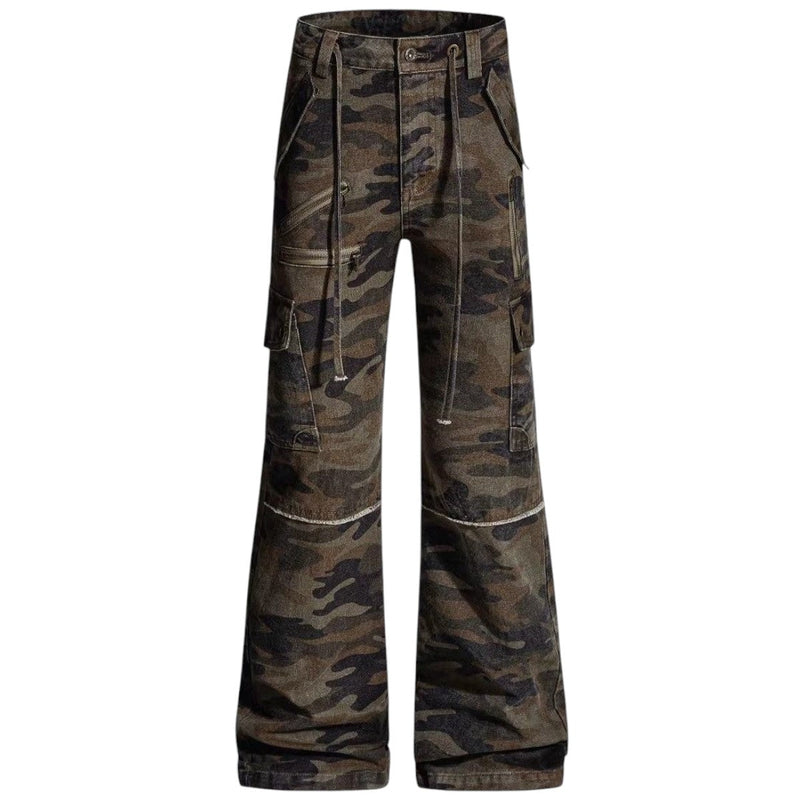Camo Flare Cargo Pants