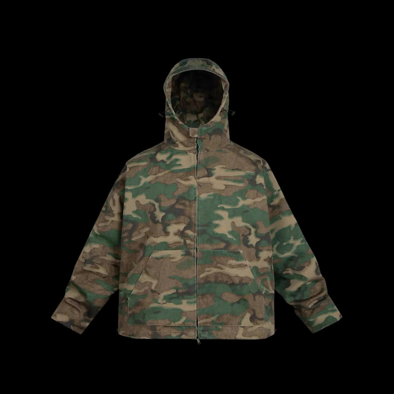 Military Style Oversized Hooded Windbreaker
