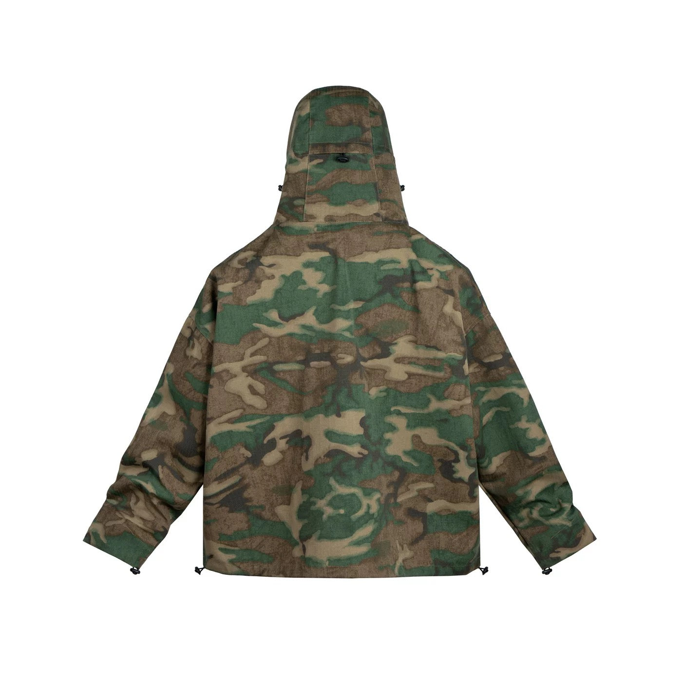 High Street American Retro Military Style Zip-Up Camouflage Hooded Windbreaker, Spring and Autumn Oversized Vibe Jacket for Men 117