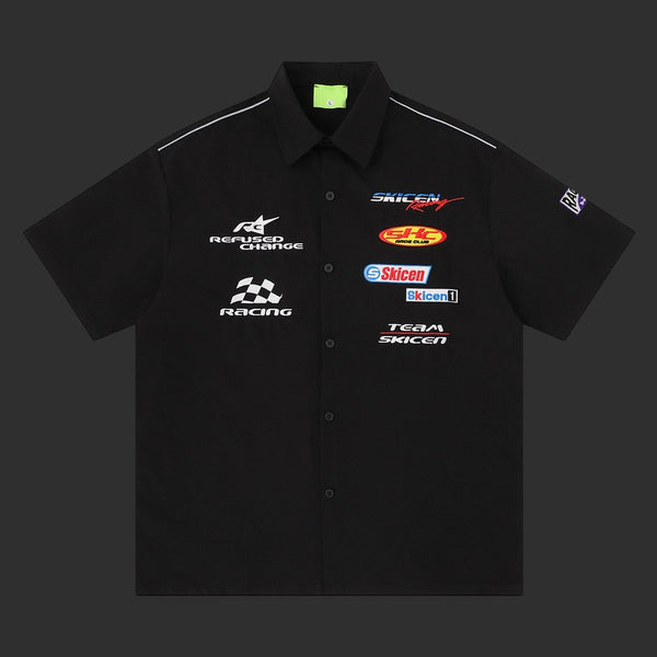 Racing Patch Shirt Reflective Strip Short Sleeve | FlipFit