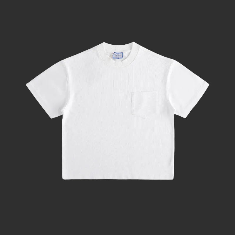 400G Heavyweight Pocket T-Shirt Gray - Oversized Vintage Wash | FlipFit