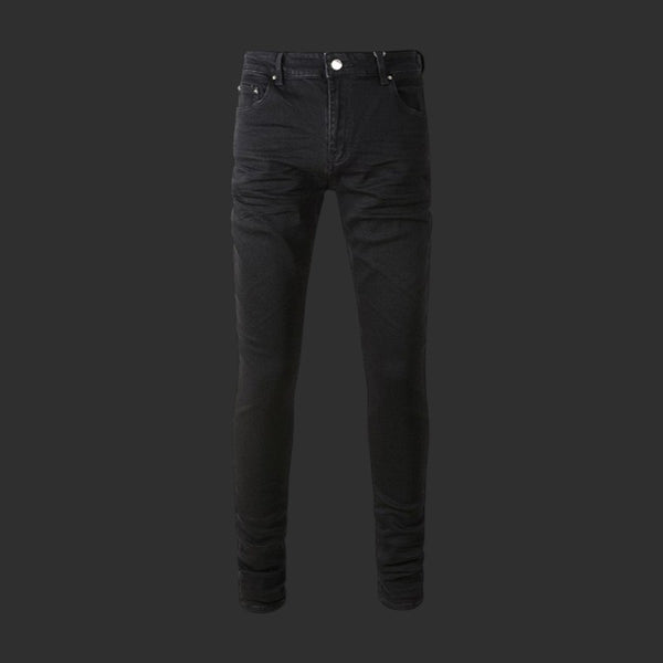 BLACK SLIM SKINNY JEANS CLEAN CUT STREETWEAR DENIM | FLIPFIT