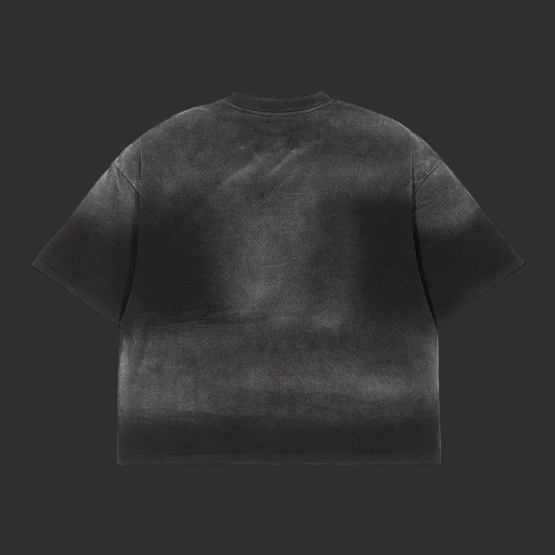 Vintage Washed Spray Paint Oversized Boxy Short Sleeve Tee | FlipFit