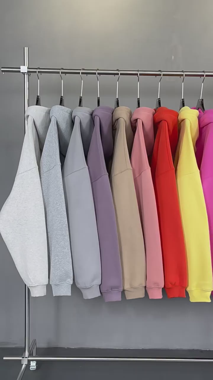 2025 Autumn/Winter New Arrival: Oversized Fleece-Lined Trendy Men's Hoodie and Pants Set 132