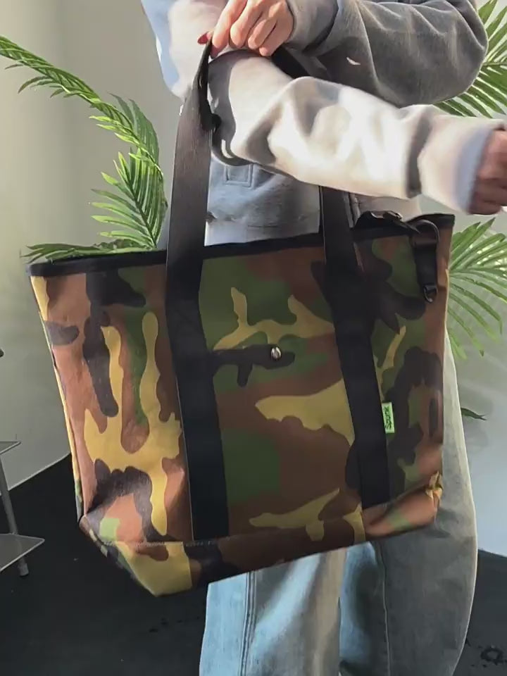 Camouflage Large Capacity Men's Bag 2024 New Commuter Tote Bag Workwear Style Handbag Travel Shoulder Crossbody Bag