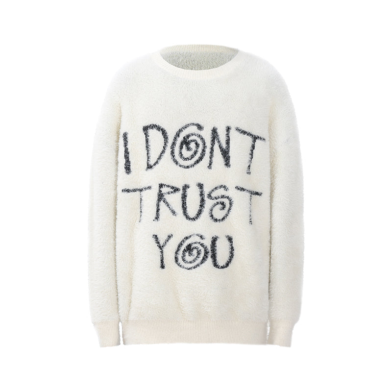 Clearance Sale: UNTILWERICH American Retro Faux Mink Fur Pullover Crew Neck Sweater for Men, Autumn/Winter 142