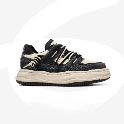 Invisible Height Increase thick-Soled Dissolving Sneakers, Red Washed