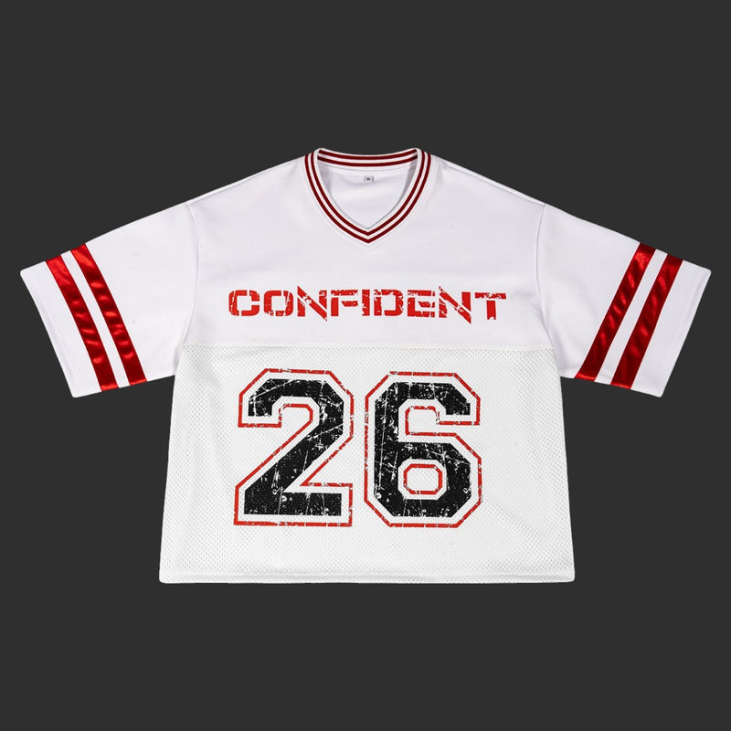 Confident 26 Mesh Tee Men Oversized Jersey Streetwear T-Shirt | FlipFit