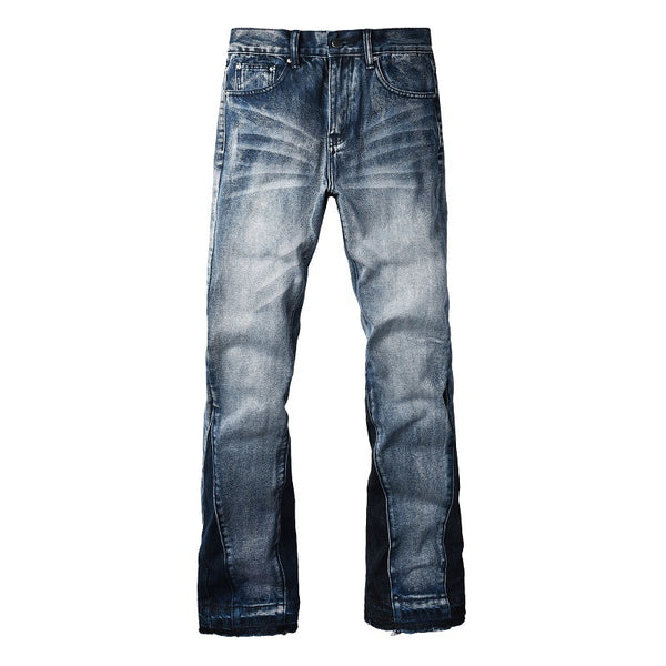 Dark Indigo Side Stripe Flared Jeans