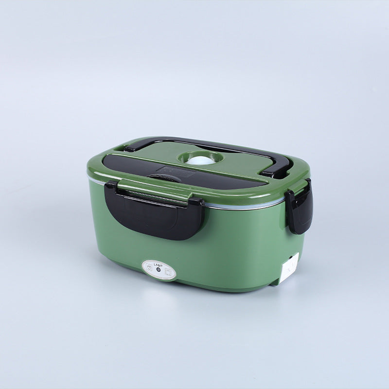 High-power, fast-heating electric lunch box, suitable for both home and car use, stainless steel multi-layer inner liner for insulation.