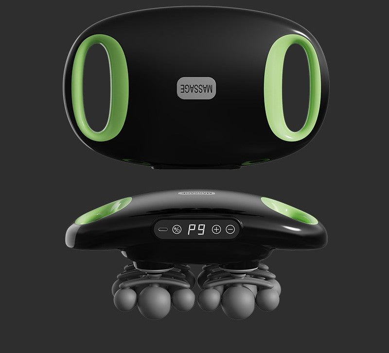 Cross-border multi-head fascia gun for back, waist, and hand vibration muscle massage, rechargeable fascia massager wholesale