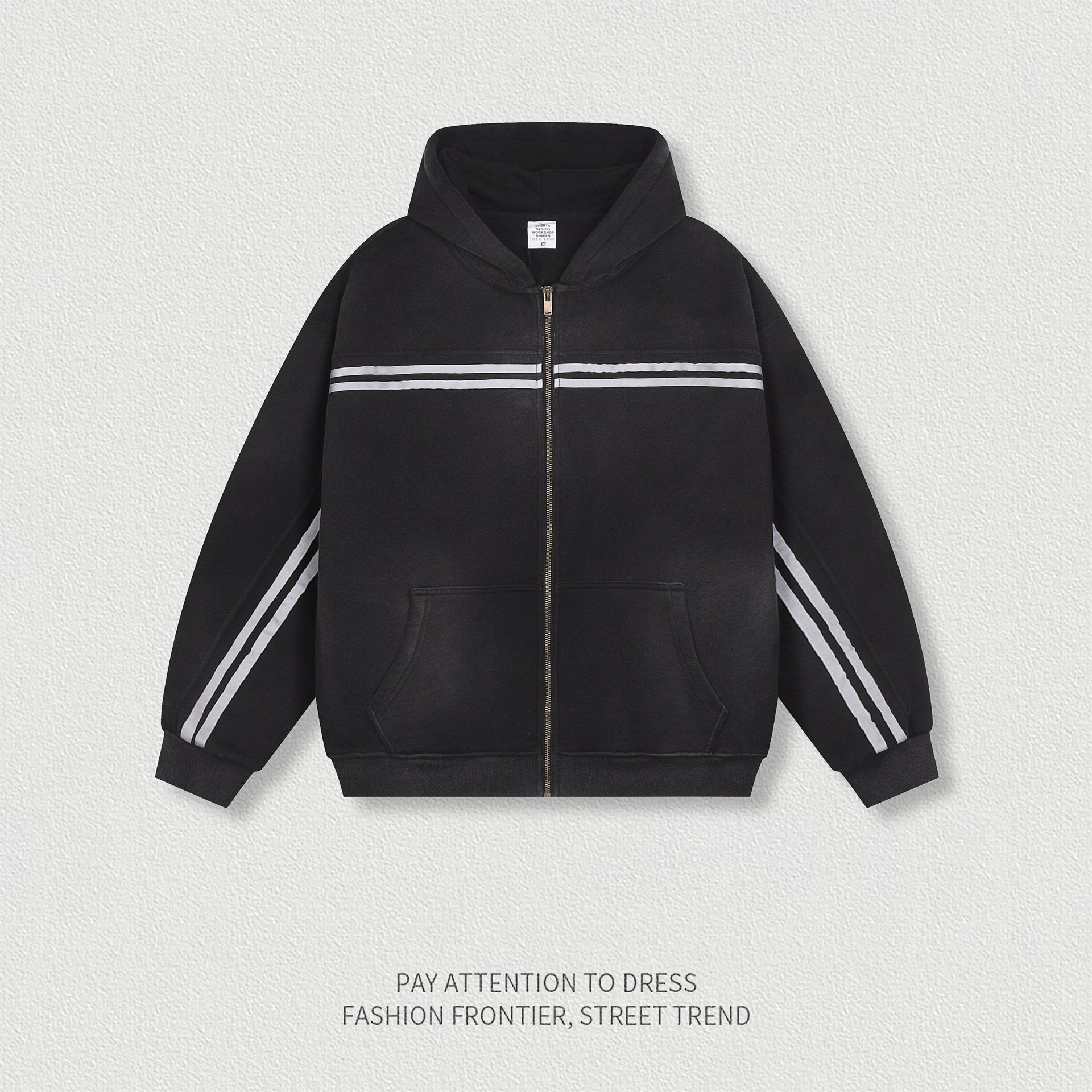 European and American High Street Spray Maliu Color Contrast Ribbon  oversize Sweatpants 108