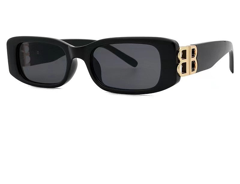 New B Family European and American Retro Small Frame Sunglasses Female Internet Celebrity Street Photography Square Sunglasses Cross-Border Versatile Sunglasses