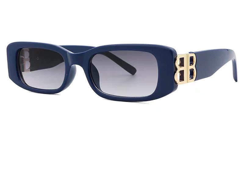 New B Family European and American Retro Small Frame Sunglasses Female Internet Celebrity Street Photography Square Sunglasses Cross-Border Versatile Sunglasses