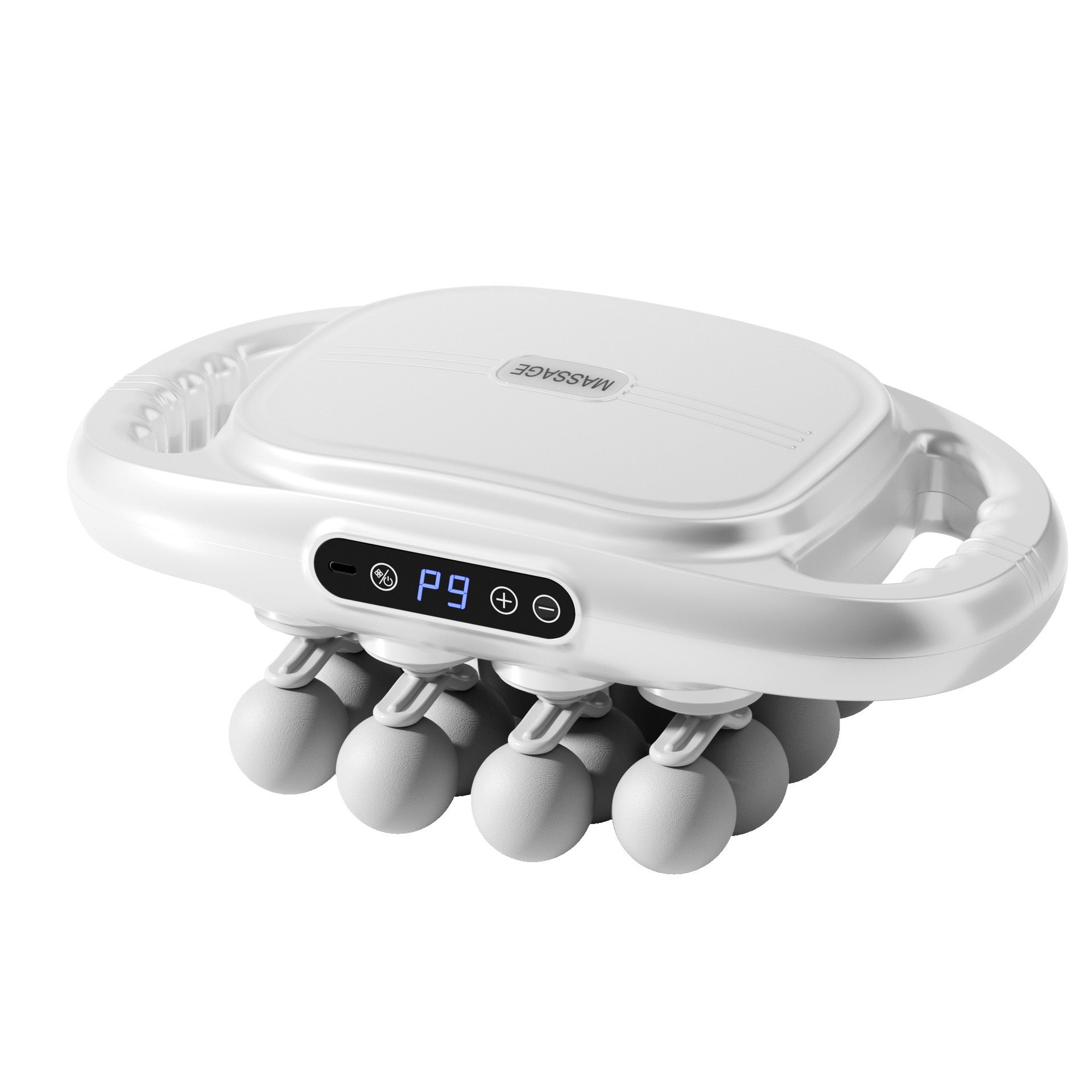 Cross-border multi-head fascia gun for back, waist, and hand vibration muscle massage, rechargeable fascia massager wholesale