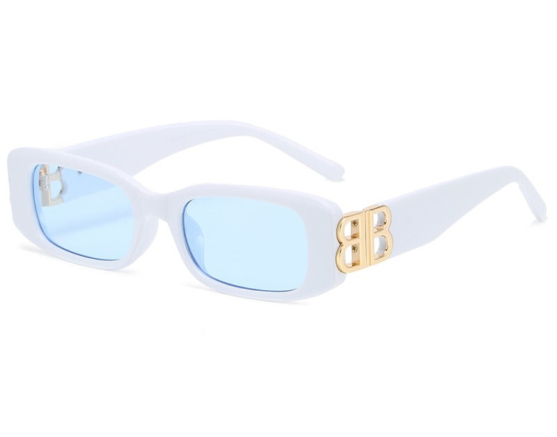 New B Family European and American Retro Small Frame Sunglasses Female Internet Celebrity Street Photography Square Sunglasses Cross-Border Versatile Sunglasses