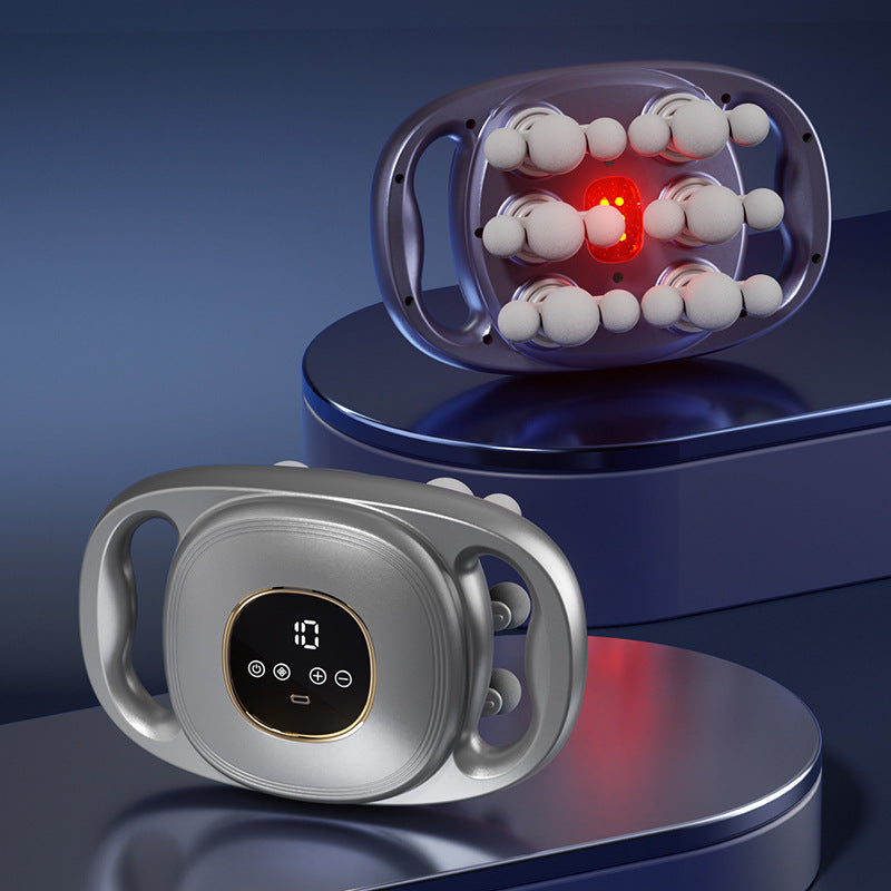 Cross-border multi-head fascia gun for back, waist, and hand vibration muscle massage, rechargeable fascia massager wholesale