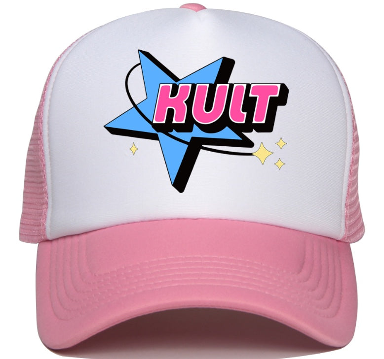 Kult Original Cargo Hat Wide Brim Hip-Hop Hat Universal Spring and Summer Couple Trendy Vintage Vintage Black Pink Blue Color Splice